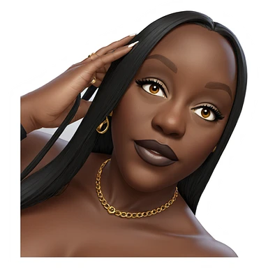 portrait of dark-skinned beauty sticker