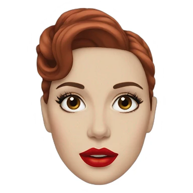 Lana Del Rey with red lips sticker