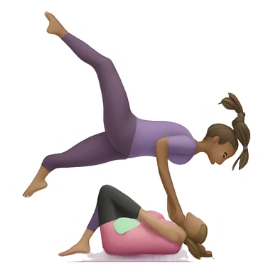 girl pilates nature sticker