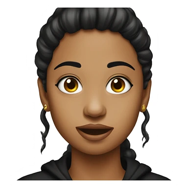 a sadistic young woman wearing black sticker