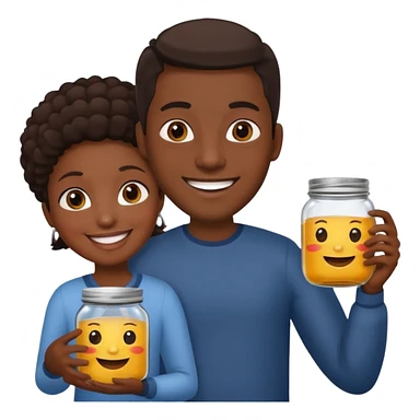  black People Holding Jar sticker