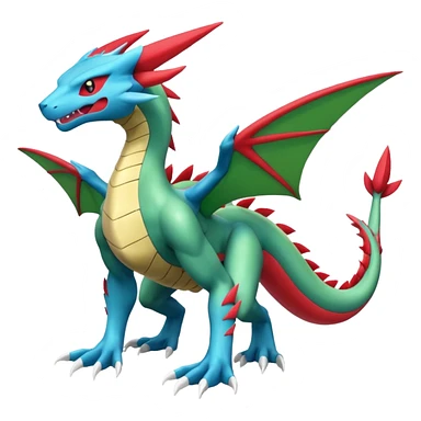 Zeraora-Flygon-Salamence-fusion (full body) sticker