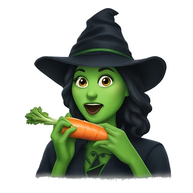 elphaba eating a carrot sticker