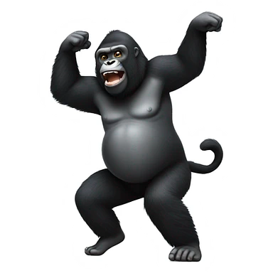 Dancing gorilla sticker