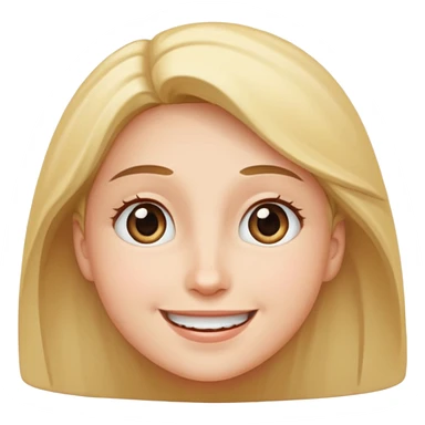Straight smiling face with eyes looking up sticker