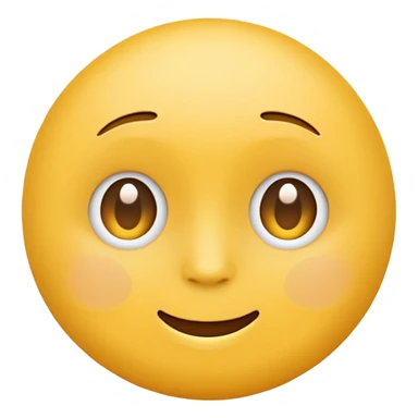 Emoji, yellow round neutral face sticker