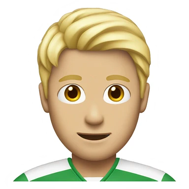 Blond man with a soccer outfit sticker