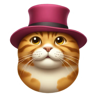 Fat cat with hat sticker