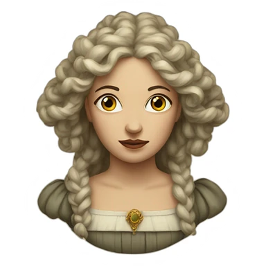a Renaissance woman 3 eyes sticker