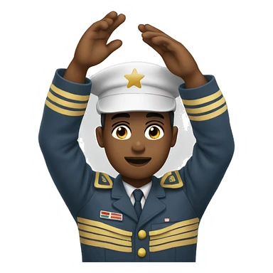 salute with two hands sticker