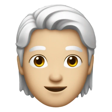 white sales person with black hair  sticker