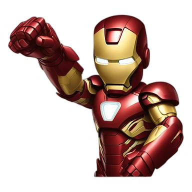 iron man pointing finger sticker