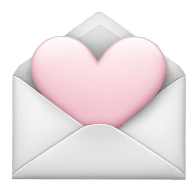white envelope with a light pink heart sticker