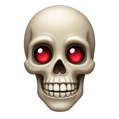 A skull with heart eyes sticker