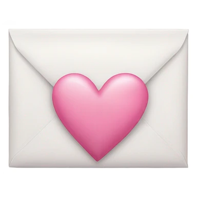 white envelope with a pink heart sticker