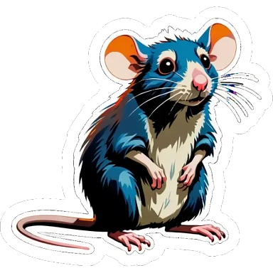 A sick rat sticker