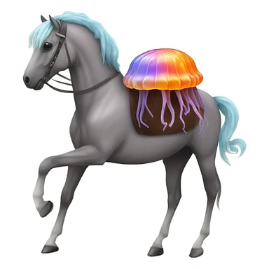 jellyfish on a hors sticker