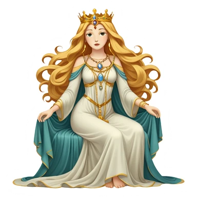 Tarot Card with the empress on it  sticker