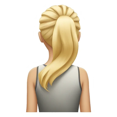 girl with blonde hair facing backwards sticker