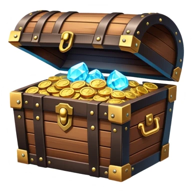 treasure chest glowing sticker