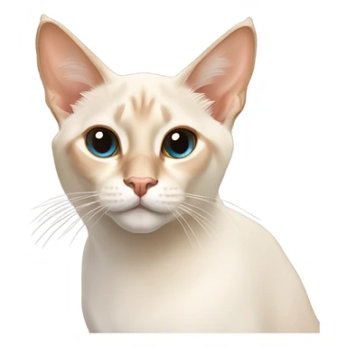 White flame point Siamese with reindeer antlers sticker