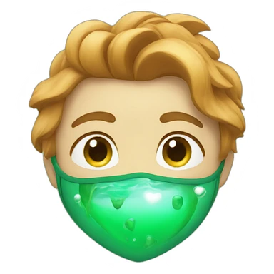 Corazón verde agua  sticker