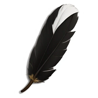 Black quill sticker