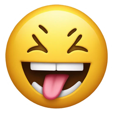 Emoji with its tongue out shaking it  sticker