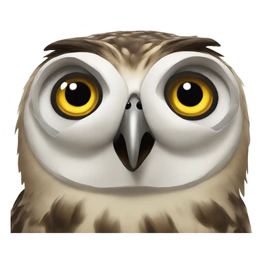 Owl who is amazed sticker