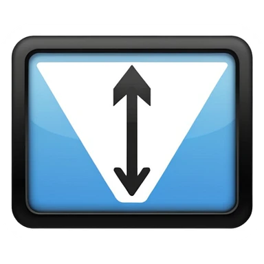 Mach mir eine vireck, auf der rechten seite ein pfeil rauf auf der linken einer runter sticker