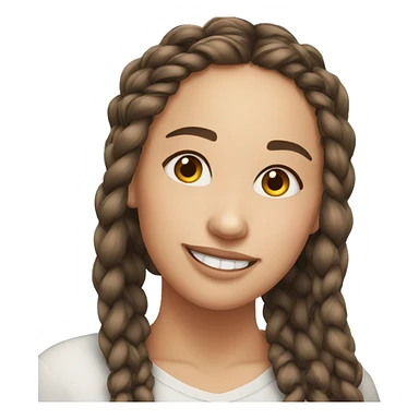 Quarteron braids woman smiling with  and nose piercing sticker