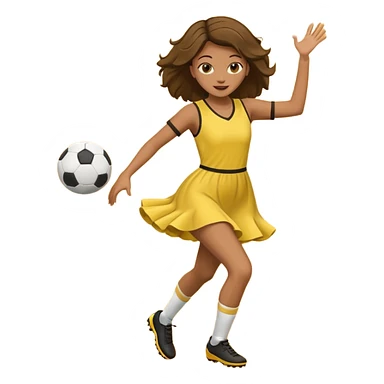 Soccer Player dance in yellow dress sticker