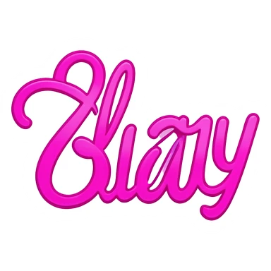 A pink sign that says slay in cursive  sticker