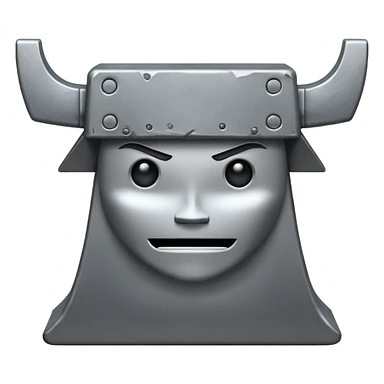 Anvil with a face sticker