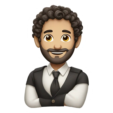 Jewish man with Jewish curls  sticker