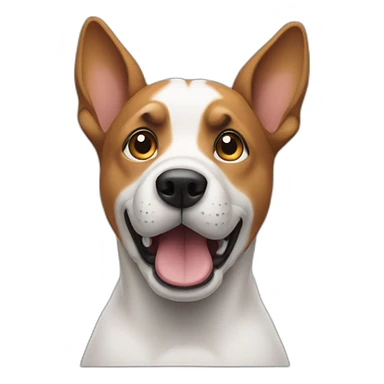 A dog with hands sticker