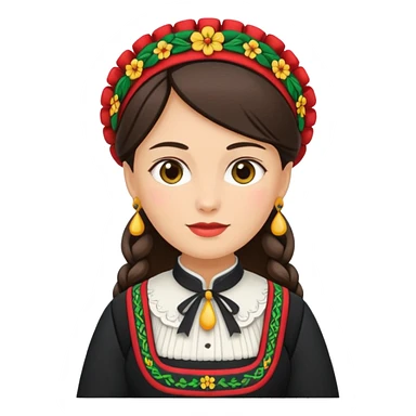 woman wearing traditional bunad sticker