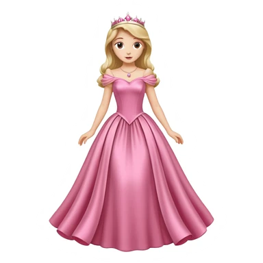 Full-length princess in a pink dress sticker