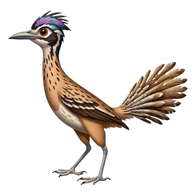 realistic roadrunner bird emoji, actual colors sticker