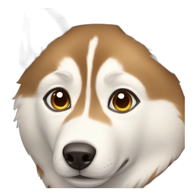Light brown  husky sticker