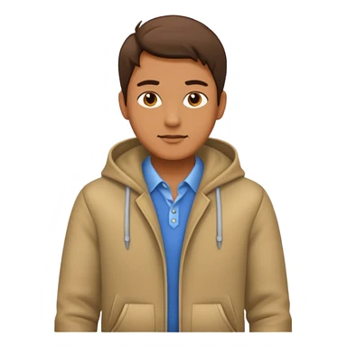 man, shot from the center of the chest, but wearing clothes sticker