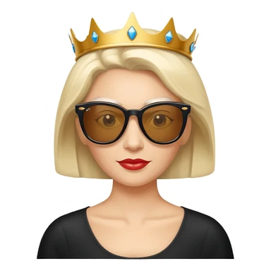 A queen who is a graphic designer and wears Ray-Ban Sunglasses  sticker