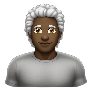 garoto de cabelo preto, pele branca, olhos grandes, boca grande e nariz grande sticker