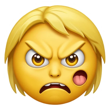 angry face emoji which is also rolling it's eyes sticker