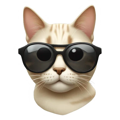 Cat with sunglasses sticker