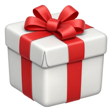 short small rounded cute white present gift sticker