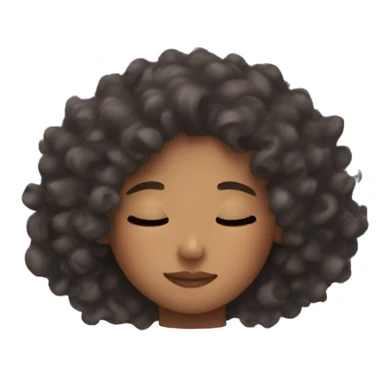 girl with curly hair sleeping  sticker