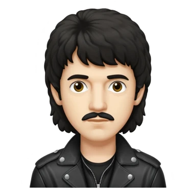 Phil Lynott with long dark brown hair sticker