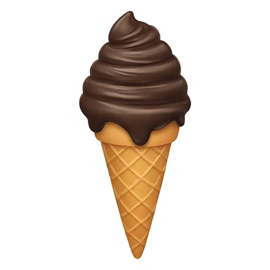 chocolate dipped ice cream cone sticker
