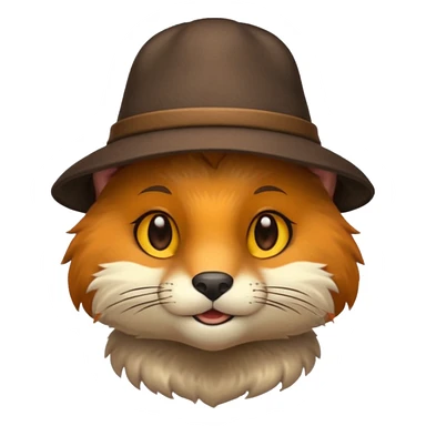 animal with hat sticker